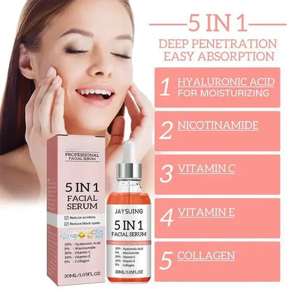 5 In 1 Vitamin C Hyaluronic Acid Facial Serum